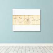 Kaart van de Mississippi Canvas Afdruk (Insitu (Houten vloer))
