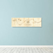 Kaart van de Mississippi Canvas Afdruk (Insitu (Houten vloer))