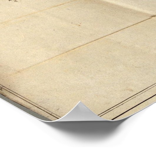 Kaart van de Mississippi Poster (Hoek)