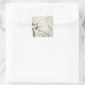 Kaart van de Missouri Vierkante Sticker (Tas)