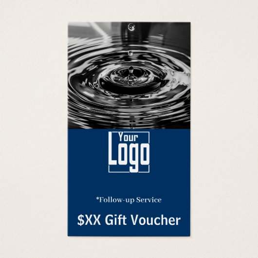 Kaart van de moderne opvolgservice voor foto's (Voorkant)