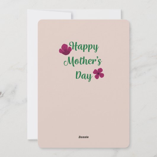 Kaart van de moederdag van de verklikkerbloem (Achterkant)