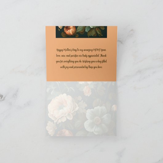  KAART VAN DE MOEDERDAG VOOR FLORAL (Binnen)