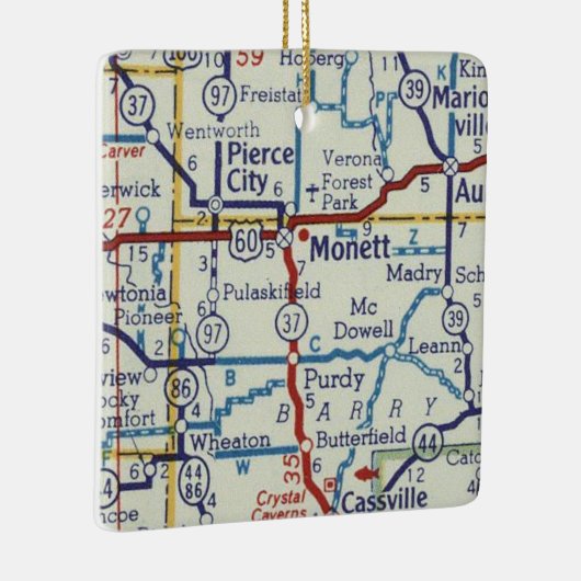  kaart van de Monetaire MO Keramisch Ornament (Rechts)