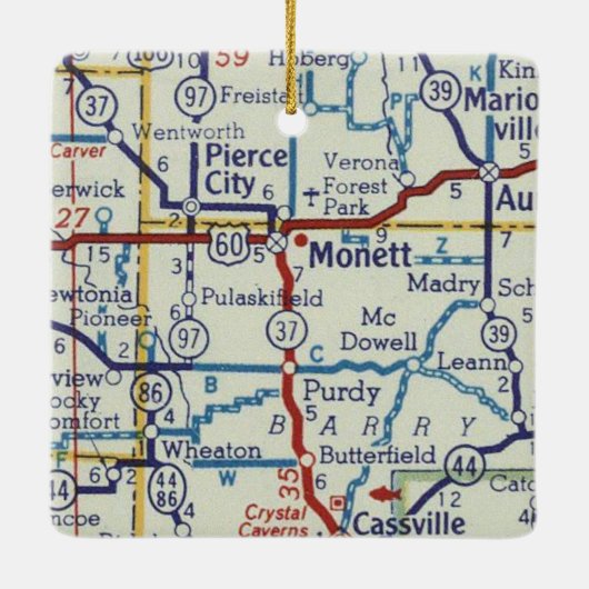  kaart van de Monetaire MO Keramisch Ornament (Achterkant)