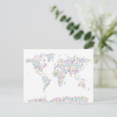 Kaart van de muzieknoten van de wereld (Staand voorkant)