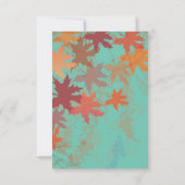 Kaart van de najaarsfeiling van de uitnodigingspar (Achterkant)