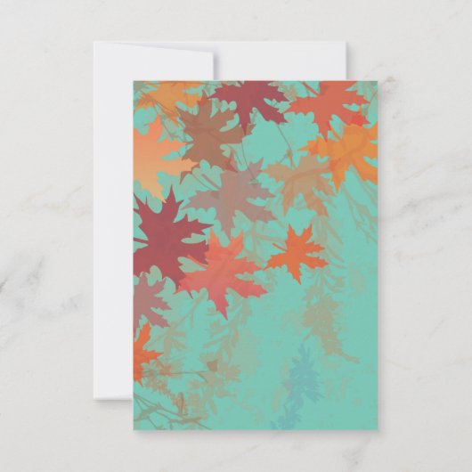 Kaart van de najaarsfeiling van de uitnodigingspar (Achterkant)