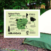 Kaart van de nationale parken van Arkansas