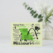 Kaart van de nationale parken van Missouri (Staand voorkant)