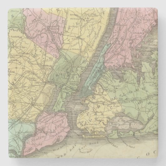 Kaart van de New York Stenen Onderzetter (Voorkant)