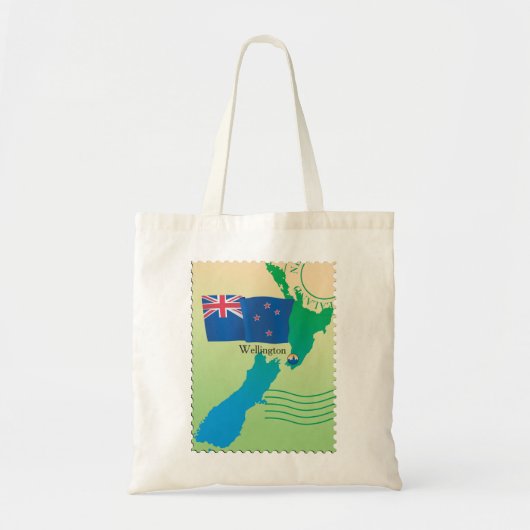 Kaart van de Nieuw-Zeelandse Canvas tas (Voorkant)