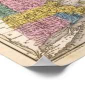 Kaart van de nieuwe staten in Engeland of Oost-Eur Poster (Hoek)