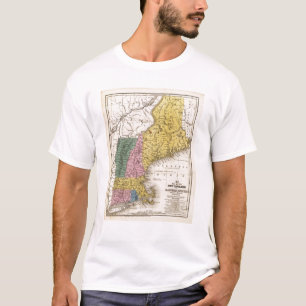 Kaart van de nieuwe staten in Engeland of Oost-Eur T-shirt