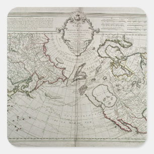 Kaart van de Nieuwe Uitvindingen Vierkante Sticker