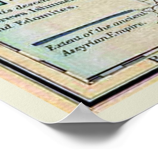 Kaart van de "Noah's wereld" Poster (Hoek)