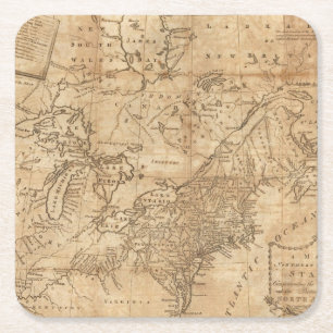 Kaart van de noordelijke en de Midden-Amerikaanse  Kartonnen Onderzetters