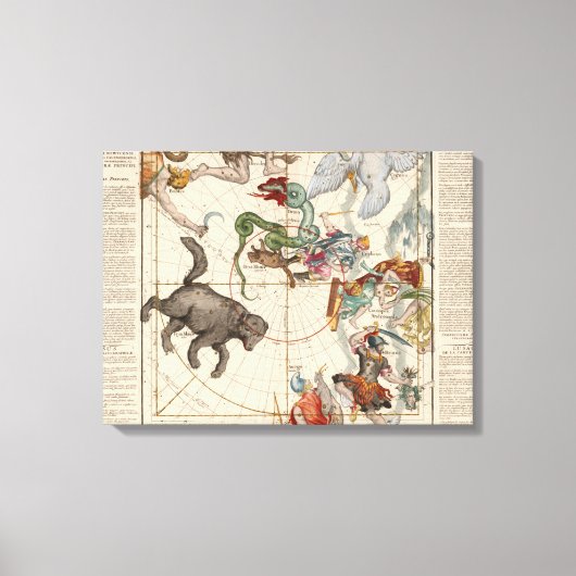 kaart van de Noordpool Canvas Afdruk (Voorkant)
