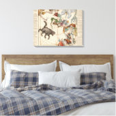 kaart van de Noordpool Canvas Afdruk (Insitu (Slaapkamer))
