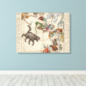 kaart van de Noordpool Canvas Afdruk (Insitu (Houten vloer))