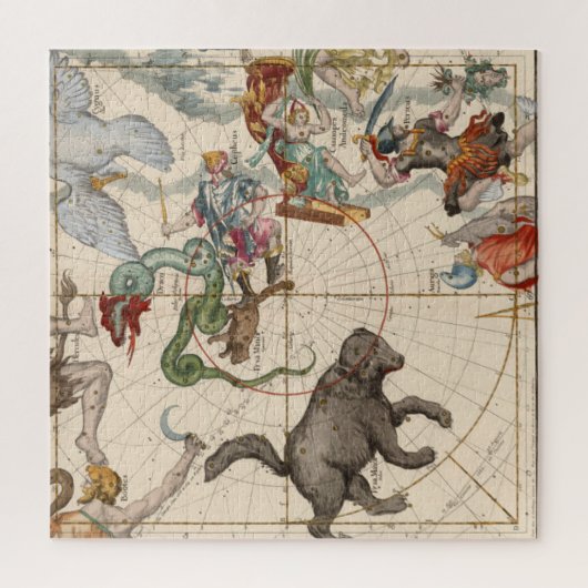  kaart van de Noordpool Legpuzzel (Verticaal)