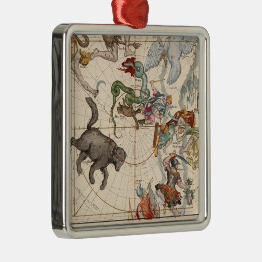  kaart van de Noordpool Metalen Ornament (Rechts)