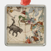  kaart van de Noordpool Metalen Ornament (Voorkant)