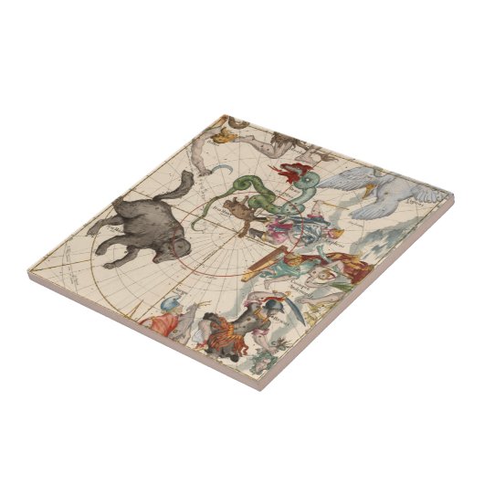  kaart van de Noordpool Tegeltje (Zijkant)