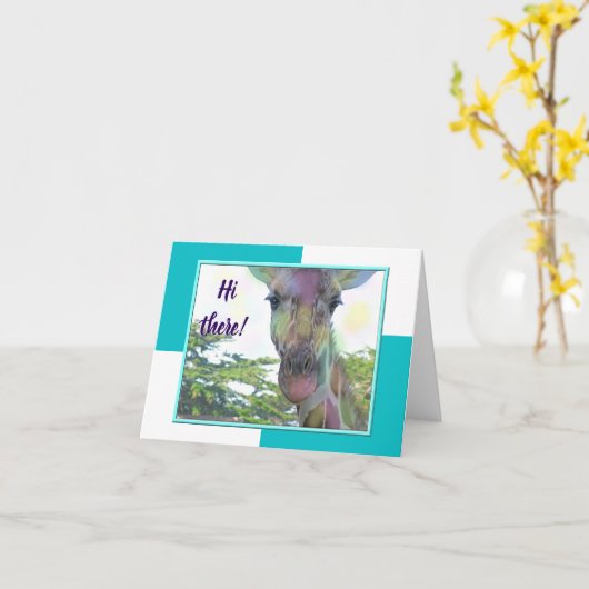 Kaart van de Nota van de Dierentuin van de Giraffe (Gele Bloem)