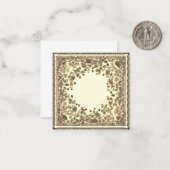   Kaart van de Nota van de Floral Blank binnen Notitiekaartje (Voorkant / Achterkant in situ)