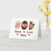 Kaart van de Nota van de Harp van de Liefde van de (Gele Bloem)