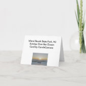 Kaart van de Nota van de ibsp- Zonsopgang de (Achterkant)