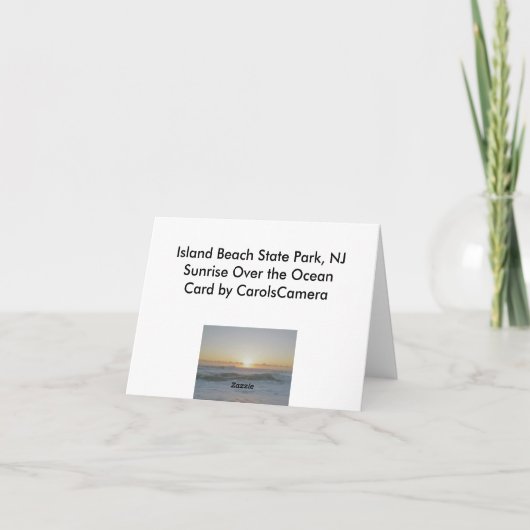 Kaart van de Nota van de ibsp- Zonsopgang de (Achterkant)