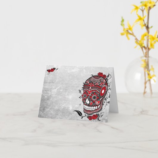 Kaart van de Nota van de Schedel van de suiker de (Gele Bloem)