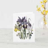 Kaart van de Nota van de Waterverf van de iris de (Gele Bloem)