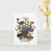 Kaart van de Nota van de Waterverf van Zinnias de (Gele Bloem)
