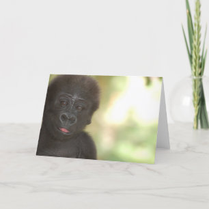 Kaart van de Nota van het Baby van de gorilla de