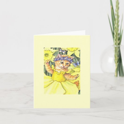 Kaart van de Nota van het Katje van de gele narcis (Voorkant)