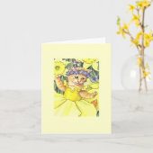 Kaart van de Nota van het Katje van de gele narcis (Gele Bloem)