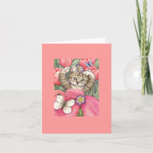 Kaart van de Nota van het Katje van de tulp de (Voorkant)