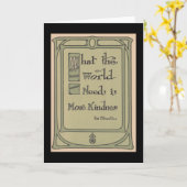 Kaart van de Nota van het Motto van Roycroft van (Gele Bloem)