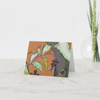 Kaart van de Nota van het Plant van Pokeberry de