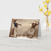 Kaart van de Nota van vintage Vrouwen de (Gele Bloem)