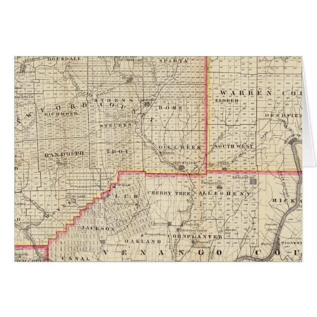 Kaart van de olieregio Pennsylvania (Voorkant Horizontaal)