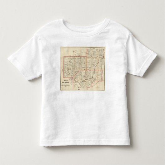 Kaart van de olieregio Pennsylvania Kinder Shirts (Voorkant)