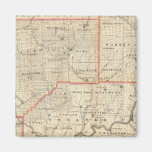 Kaart van de olieregio Pennsylvania Magneet