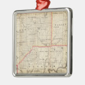 Kaart van de olieregio Pennsylvania Metalen Ornament (Links)