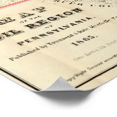 Kaart van de olieregio Pennsylvania Poster (Hoek)