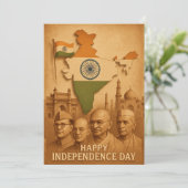 Kaart van de Onafhankelijkheidsdag (Staand voorkant)