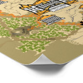 Kaart van de onderwereld poster (Hoek)